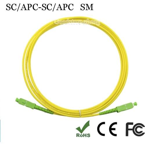 SC/APC-SC/APC SIMPLEX 9/125 fiber patch cord jumper cable, Single mode APC cable SC/APC 3M/5M/10M/15M/20M/30M/50M/80M/100M