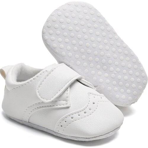 Infant Girls Pre walker Boys Sports Shoes Anti slip Soft Sole First Walker Baby Crib Shoes Casual Flat Sneakers white Baby Shoes