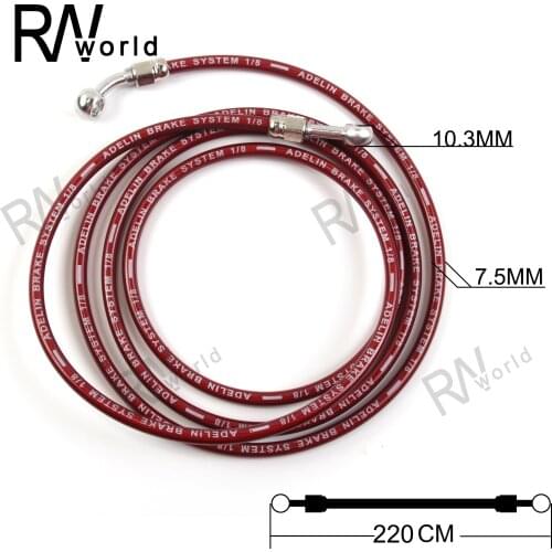 Universal Motorcycle Dirt Bike Braided Brake Hose Line Steel Brake Oil Hoses Lines Pipes Cables 97cm 112cm 122cm 220cm Brand New