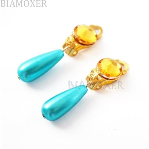 1 Pair of Earrings Princess Zelda gem Ear clip Anime Breath of the Wild Princess Elves Ear Twilight Princess Cosplay Prop