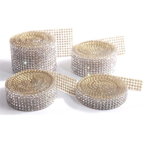 1 Roll 4/6/8/12 Rows Crystal Clear Crystal Diamond Mesh Hot Fix Rhinestone Trim DIY Unique Design Appliques Costume Gifts