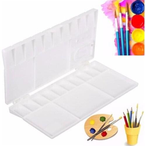 1Pcs Plastic Palettes For Painting Drawing Supply Kids Drawing Toy 25 Grids Palette Large Art Paint Tray Artist Oil Watercolor