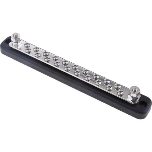 Boat 12V/24V 20 Way Power Distribution Bus Bar 20x4mm Screws 100A Rated