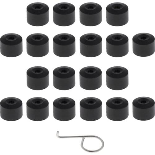 20 Pieces Car Wheel Tyre Hub Screw Bolt Nut 17mm Plastic Caps for VW