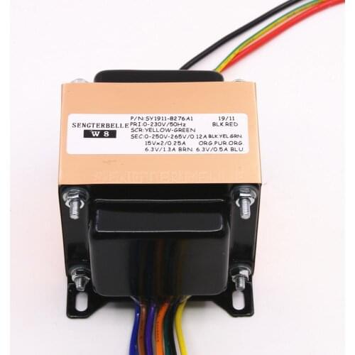 51W (51VA) EI type power transformer 0-250V-265V double 15V double 6.3V for Amplifier audio