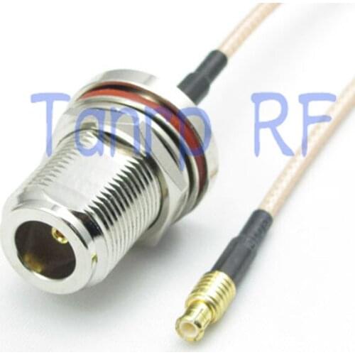 6in N female nut bulkhead to MCX male plug RF adapter connector 15CM Pigtail coaxial jumper cable RG316 extension cord