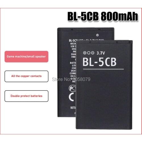 BL-5CB BL5CB 800mAh Replacement Battery For Nokia 1616 1800 c1-02 1280 E60 3600 3660 6620 6108 3108 2135 6086 6108 6230