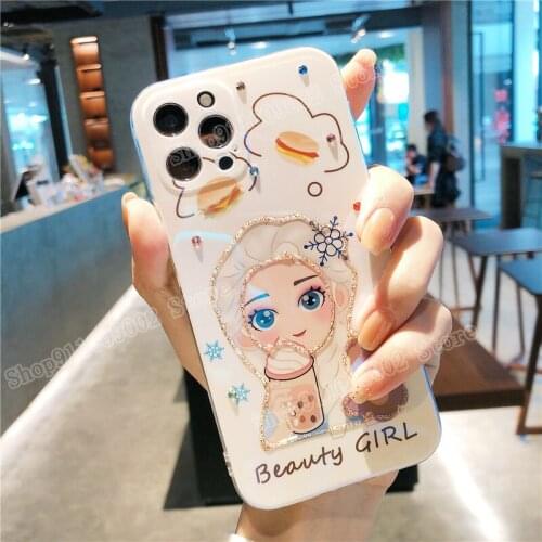 Disney Series Phone Case Princess Cartoon Anime for IPhone 11 Se 11pro Mobile Phone Accessories Protective Shell Lens Package
