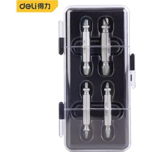 Deli Damaged Screw Extractor Speed Out Drill Bits Tool Double Side Durable Broken Bolt Remover Screw High Strength Accessories