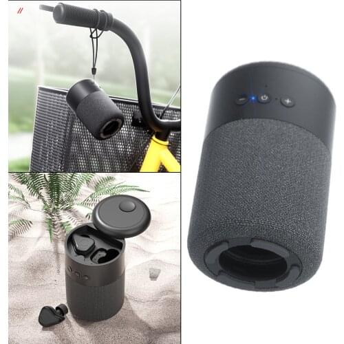Speaker Earbuds 2 in 1 Bluetooth Strong Sound 4H Playtime Built in Mic Touch Control for Office Biking Beach Accessories