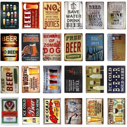 DL-group therapy TIN SIGN Alcohol beer House Cafe Hotel Retro Beer Poster Metal signs poster and prints