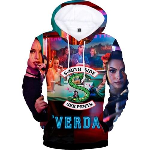 12-20 years hoodies Riverdale 3d South Side Serpents fashion hoodie warm long sleeve popular sweatshirt harajuku Jacket clothes