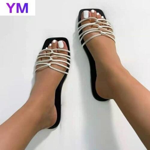 Ginger Women Sandals 2021 Gladiator Open Toe Casual Beach Sandals Female Hollow Out Flats Outdoor Summer Footwear Plus Size35-43