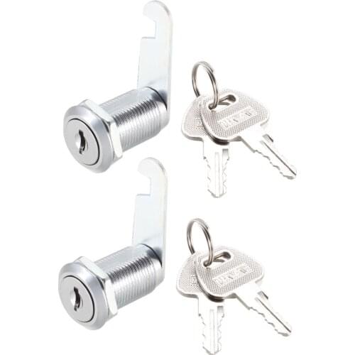 Uxcell Cam Locks 30mm Cylinder Length Fit Up to 7/8-inch Thick Panel Keyed Alike 2Pcs
