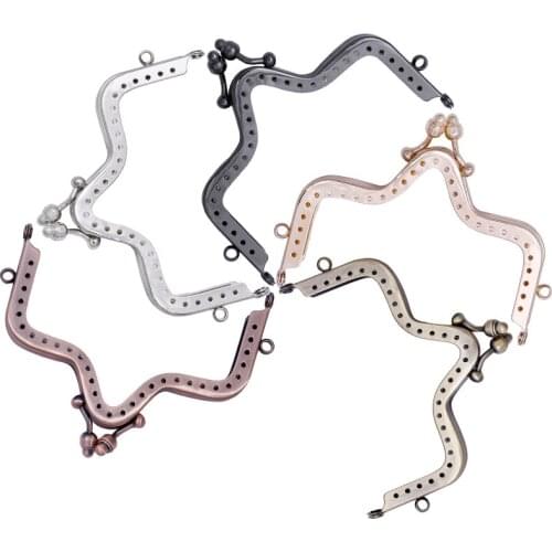 MIUSIE 10cm Star Shaped Crown Shaped Metal Purse Frame For Making Purse Clasp Lock Metal Clasp Bags Hardware