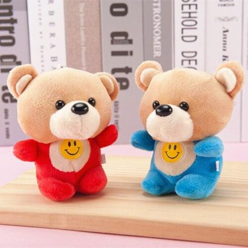 Smiley bear stuffed toy pendant doll key chain gift offering practical and lovely Christmas gift