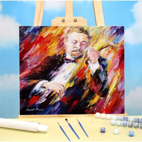 Music Monsieur Painting By Numbers Kit Acrylic Paints 40*50 Canvas Pictures Decorative Paintings Crafts Adults Wholesale