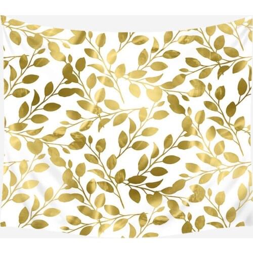 Natural Plant Tapestry for Golden Leaves Hanging Background Livingroom Photography Wall Decor