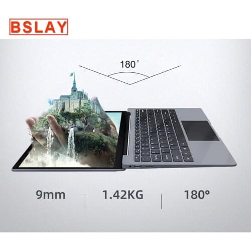 14 inch 6G RAM 128GB 256GB 512GB M2.SSD Laptop with 180 Degree 1920*1080 IPS Screen Notebook Computer with windows 10 OS