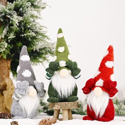 New Christmas Forest Faceless Gnome Santa Tulip Rudolph Doll Decoration For Home Pendant Gifts Ornaments Party Supplies