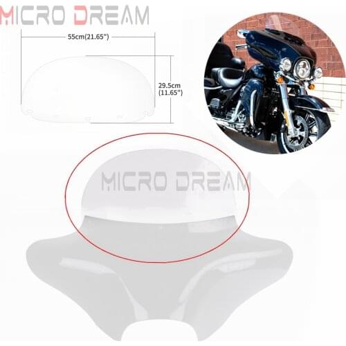 Clear Front Windscreen Batwing Fairing Windshield for Harley Heritage Softail Slim Deluxe Fat Boy Road King Suzuki Honda Yamaha