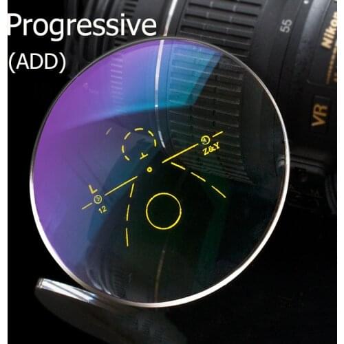 A Pair Of Optical Lens Progressive Multi-focus GREEN-EMI Myopia Presbyopia Scratch-resistant 1.56 1.61 1.67 1.74 Index