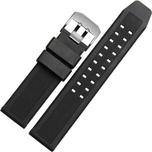 23mm Soft Silicone Rubber Watch Strap Black Watch Strap Military Diving Sports Watch Band Bracelet For Luminox Strap Accessories