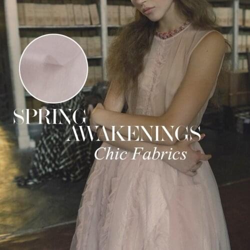 LEO&LIN Skin Color Pinkcolor Shirt Beige Light Super Breathable Cloth Cotton Fabric Patchwork Tissu