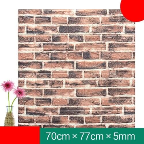 DIY Self Adhensive 3D Brick Wall Stickers Living Room Decor Foam Waterproof Wall Covering Wallpaper For TV Background Kids Room