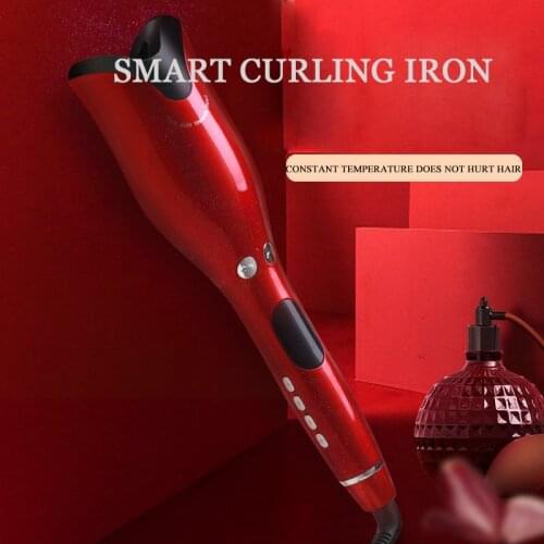 Automatic Hair Curler Rechargeable Curling Iron Waves LCD Display Ceramic Curly Rose Shape Rotating Curling Wave Styling Waver