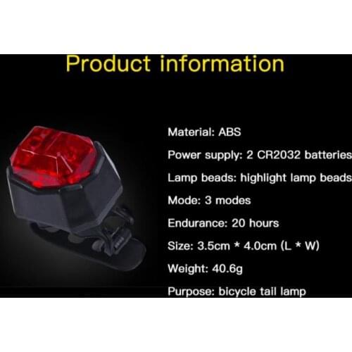 3 modes bicycle Gem taillights Waterproof taillight bicycle taillights running lights safety warning lights night cycling light