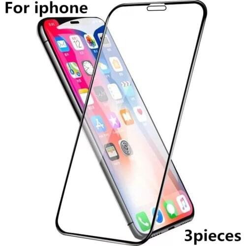 Tempered Glass Full gull glue Screen Protector Anti-Scratch Film For iPhone12 11 Pro Max XS XR X 8 7 6 6S Plus 3pieces