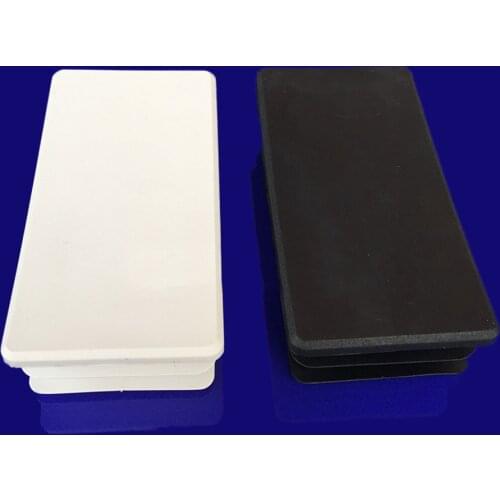 1/2/4/10pcs 50x100mm Rectangle Plastic Black Blanking End Cap Tube Pipe Insert Plug Bung Black/ White
