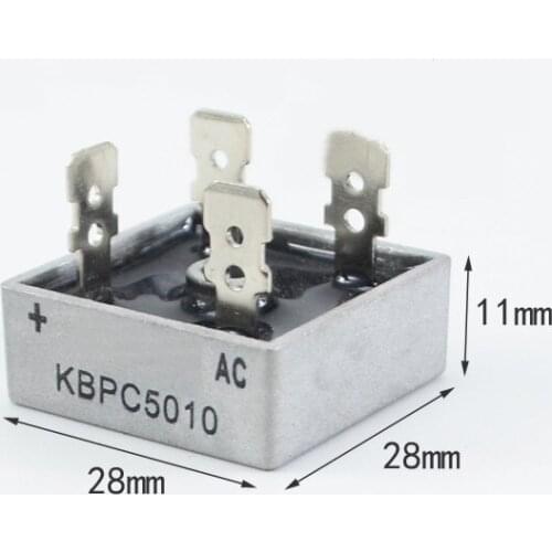 1pcs KBPC5010 50A 1000V Diode Bridge Rectifier kbpc5010