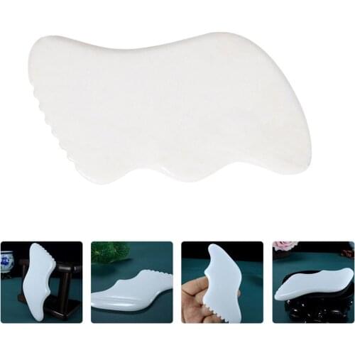 1pc Jade Stone Scraping Plate Massager Portable Multipurpose Jade Stone Massage Board Scraping Board Health Care