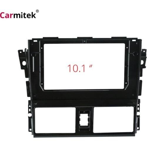 10 Inch Car Fascia For TOYOTA VIOS Yaris 2013- 2017 Fascias kit Audio Fitting Adaptor Panel 2 din Car Dvd Frame In-dash