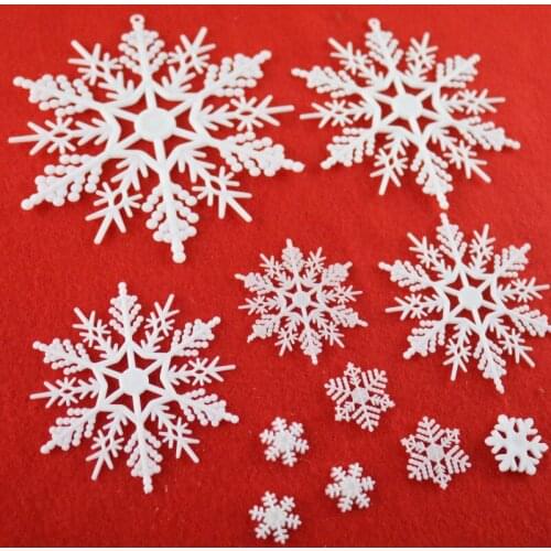 20pcs per lot 12petals plastic white snowflake piece Christmas venue decoration accessories Christmas white decoration snowflake