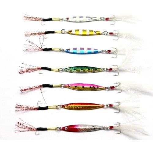 5PC Fish Jig Fishing Lure 7G-10G Slow Jig Metal Fishing Bait Spoon Artificial Hard Winter Ice Jigging Hooks Articulos De Pesca