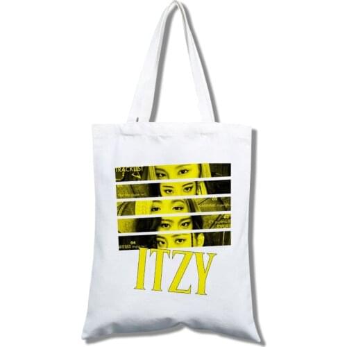 Kpop ITZY-Decorative Canvas Shopping Bag Large Capacity Shopping Bag Handbag