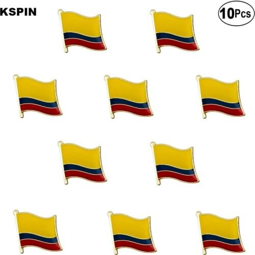 Colombia Flag Lapel Pin Flag badge Brooch Pins Badges 10Pcs a Lot