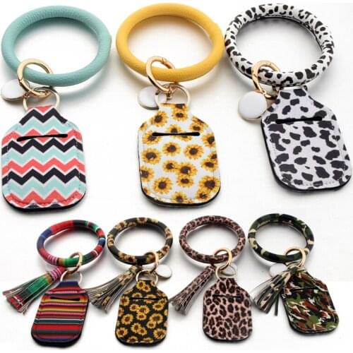Bracelet keychain 30ml Hand Sanitizer Bottle Hanging Protective Cover Storage Case Portable Travel Disinfect Gel Bottles