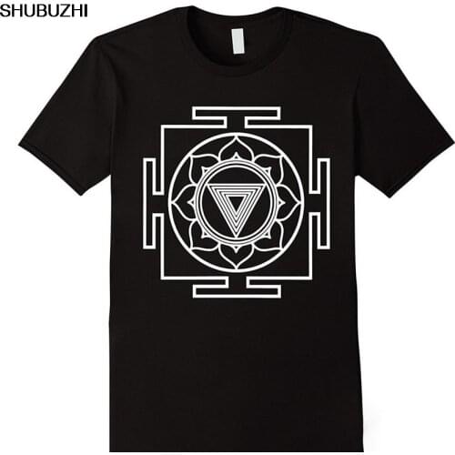 Kali Yantra Symbol T-shirt Goddess Hindu Hinduism Yogatraining Full-figured T Shirt Novelty Cool Tops Mens Short Sleeve Tshirt