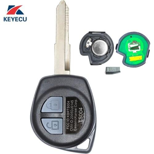 KEYECU Replacement Remote Car Key Fob 2 Button 433/315MHz ID46 for Suzuki Swift 2005-2010