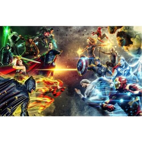 Marvel Superhero Collection Thor Iron Man Hulk HD Print Canvas Painting Childrens Bedroom Living Room Decoration Painting