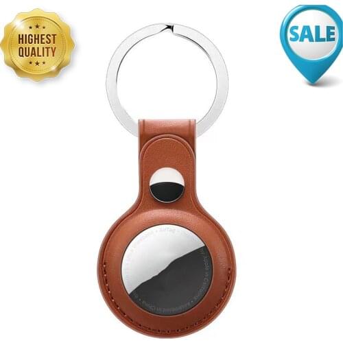 Leather Airtag Case For Apple Airtags Protective Cover For Airtag Locator Tracker Anti-lost Device Sleeve Key Charm Luggage