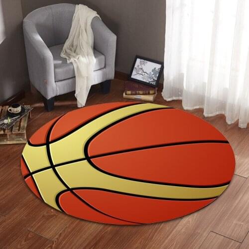 Round Carpet Football Basketball Living Room coffee table Children Kids Boys Bedroom Chair Rug Toilet Bath Mat Decorate