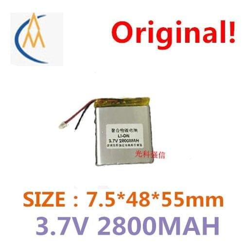 3.7V polymer lithium battery 754855 2800mah GPS Bluetooth speaker / device / micro navigator mobile power circuit board
