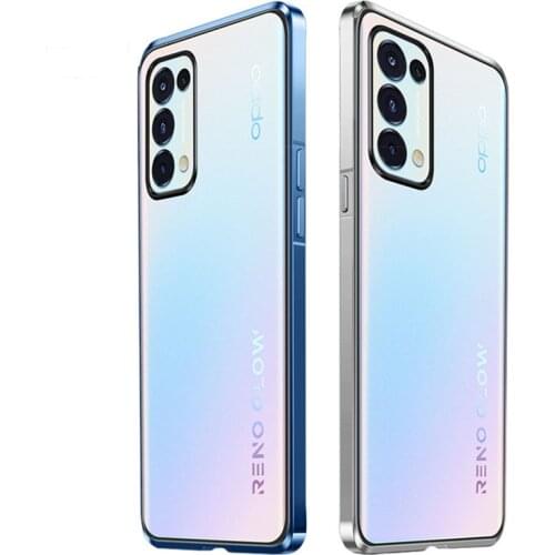 Metal Bumper Phone Case For OPPO Reno 5 Pro Case Armor shockproof Aluminum Cover For OPPO Reno 5 5K 5 Pro Plus Metal Frame Coque