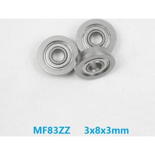 MF83ZZ 3x8x3 MF83Z MF83 ZZ Z 3X8X2.5mm flange deep groove Ball Bearing Miniature 3*8*3mm