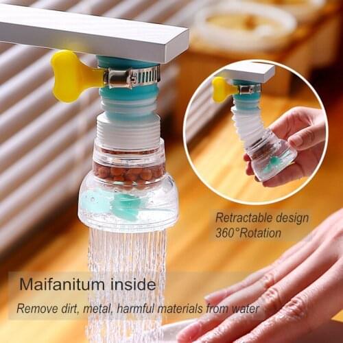 Mineral Maifanitum Stone Faucet Spout Tap Hard Water Filter Cleaning Ionic Rotatable Universal Extender for Kitchen Bathroom
